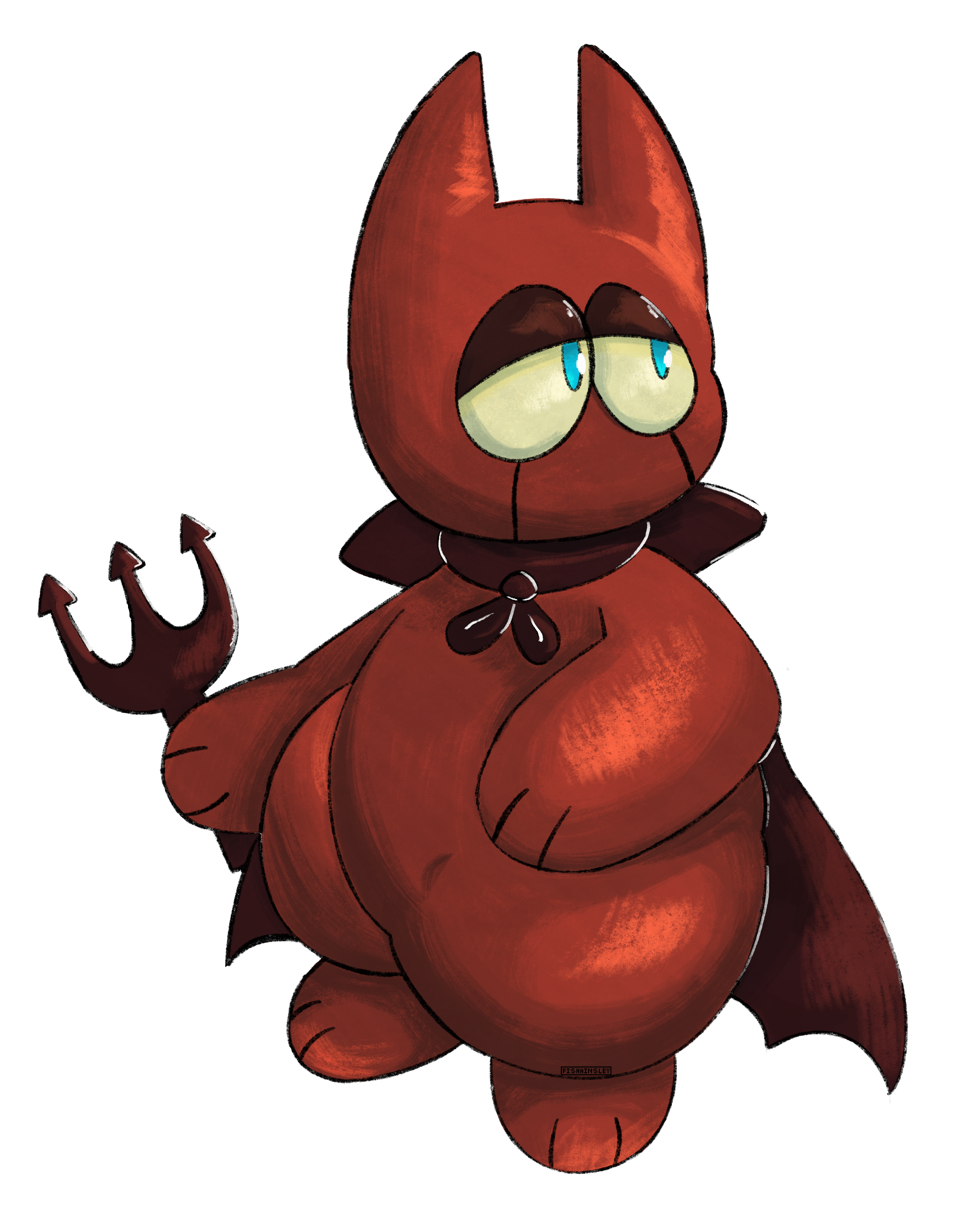 a little cartoon devil creature